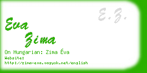 eva zima business card