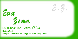 eva zima business card